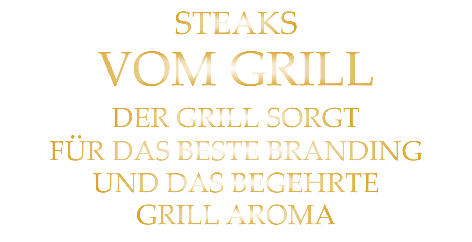 STEAKS VOM GRILL DER GRILL SORGT FÜR DAS BESTE BRANDING UND DAS BEGEHRTE GRILL AROMA