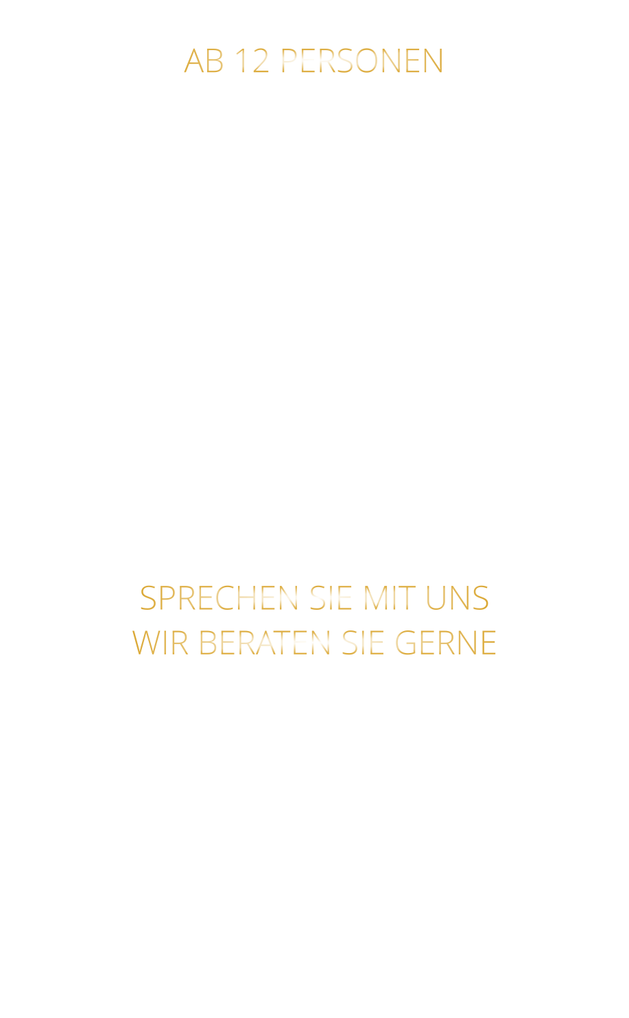 AB 12 PERSONEN  MIT EINEM VIER ODER FÜNF GÄNGE MENUE MIT BEGLEITENDEN WEINEN LASSEN SIE SICH VERWÖHNEN UND GENIEßEN SIE DIE EINMALIGE HISTORISCHE ATMOSPHÄRE AB 12 PERSONEN  SPRECHEN SIE MIT UNS WIR BERATEN SIE GERNE