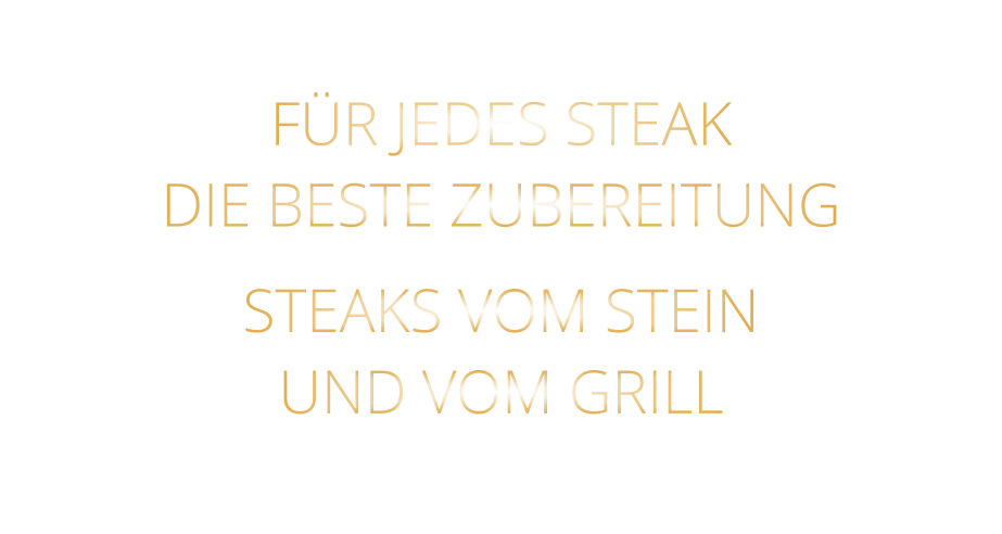 FÜR JEDES STEAK DIE BESTE ZUBEREITUNG STEAKS VOM STEIN UND VOM GRILL