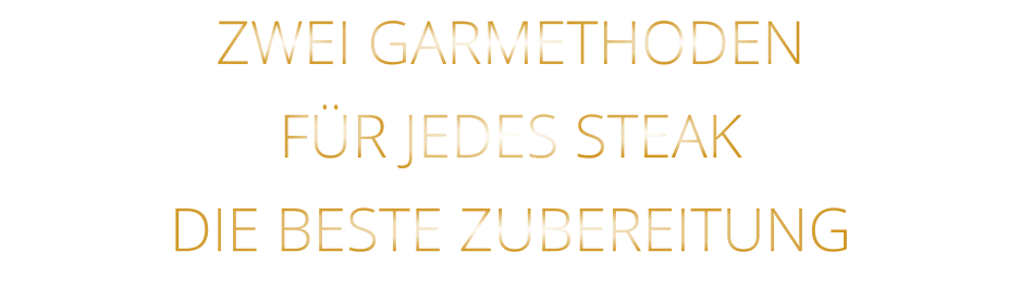 ZWEI GARMETHODEN FÜR JEDES STEAK DIE BESTE ZUBEREITUNG